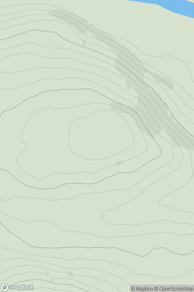 Thumbnail image for Creag a' Chait [Loch Broom to Strath Oykel] [NH541979] showing contour plot for surrounding peak